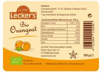 Цукаты из кожуры апельсина натуральные орагнические Lecker’s, Германия, 100 г