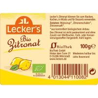Цукаты из кожуры лимона натуральные органические Lecker’s, Германия, 100 г